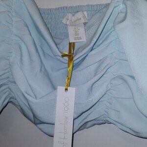 House of Harlow 1960 Robin's Egg Turquois Crop Top/Wide Leg Pant 2PC Set NWT